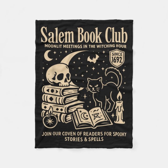 Couverture Polaire Conception de club de lecture de sorcière d'Hallow (Devant)