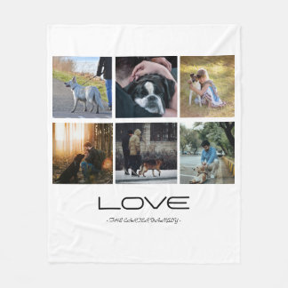 Couverture Polaire Conception de collage de portrait de famille Love