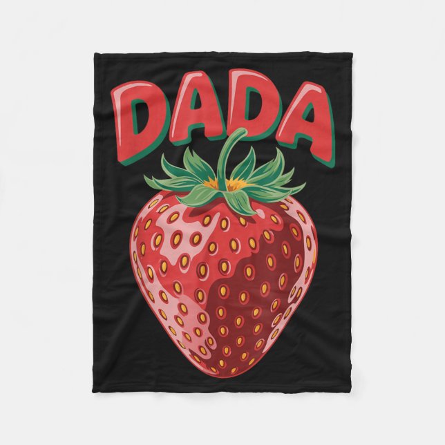 Couverture Polaire Conception de Dada de fraise mignonne pour des pap (Devant)