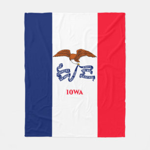Couverture Polaire Conception de drapeau d'état de l'Iowa