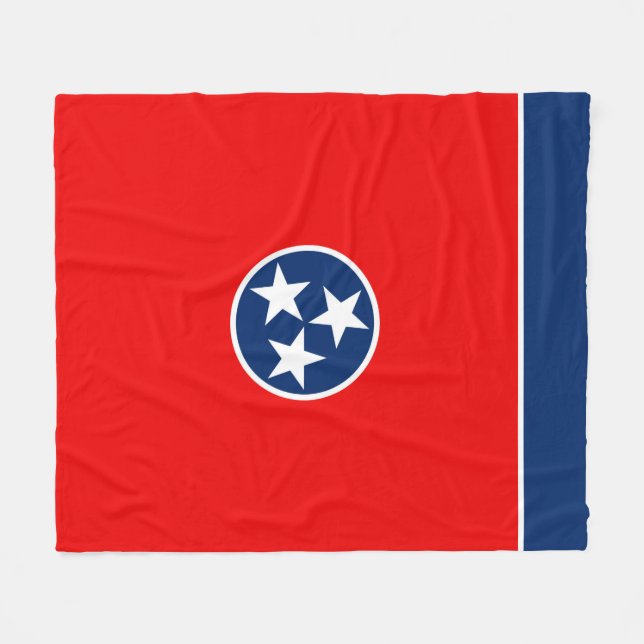 Couverture Polaire Conception de drapeau d'état du Tennessee (Devant (Horizontal))
