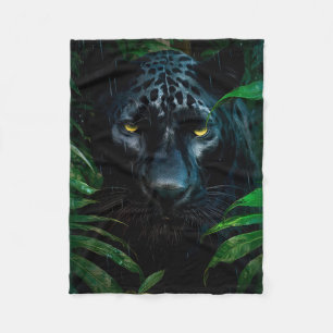 Couverture Polaire Conception de faune de jungle de panthère noire my