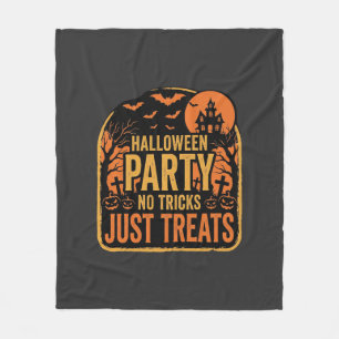 Couverture Polaire Conception de fête d'Halloween pas de tours juste