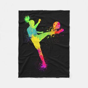 Couverture Polaire Conception de football cool pour femme fille joueu