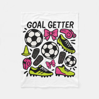 Couverture Polaire Conception de football Coquette Goal Getter avec d