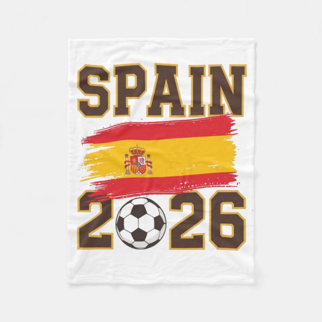Couverture Polaire Conception de football Espagne 2026 (Devant)