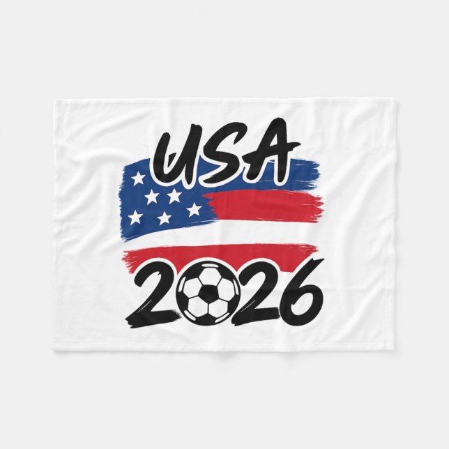 Couverture Polaire Conception de football USA 2026 (Devant (Horizontal))
