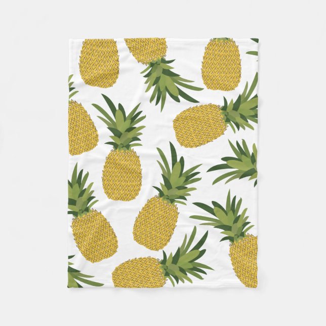 Couverture Polaire Conception de fruits tropicaux ananas (Devant)