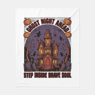 Couverture Polaire Conception de gravure vintage Halloween Maison han