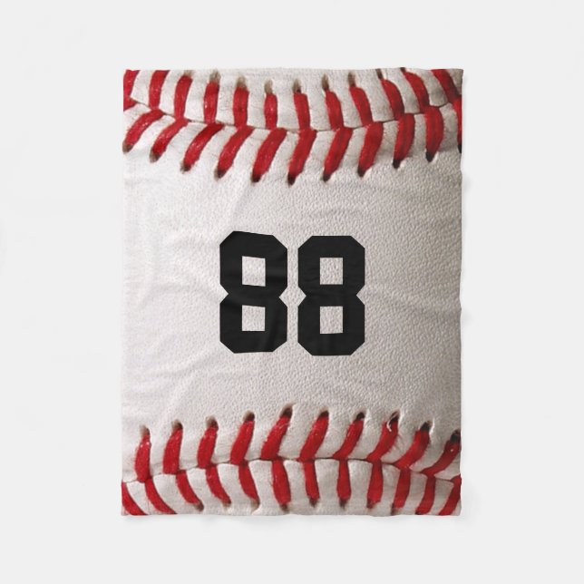 Couverture Polaire Conception de joueur de baseball avec numéro de ma (Devant)
