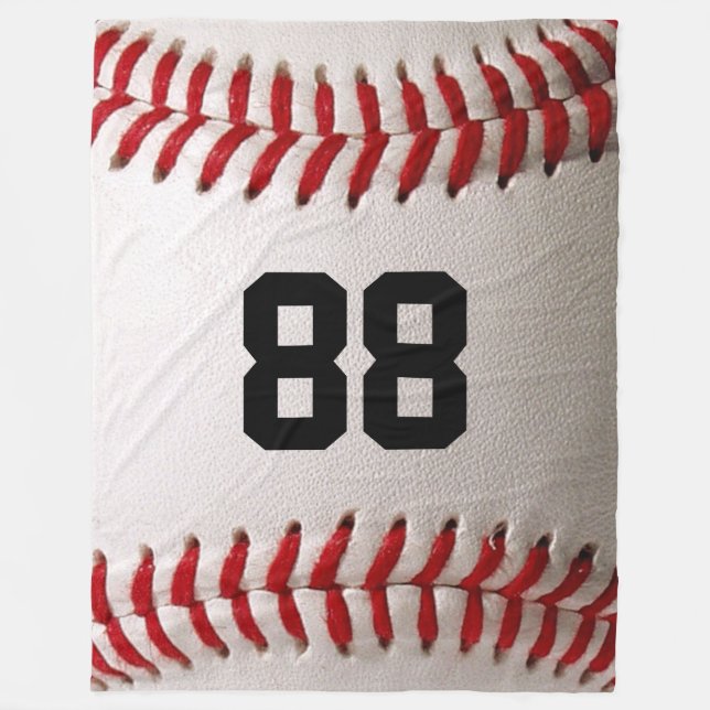 Couverture Polaire Conception de joueur de baseball avec numéro de ma (Devant)