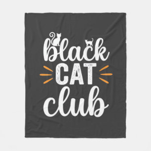 Couverture Polaire Conception de la fête d'Halloween du Black Cat Clu