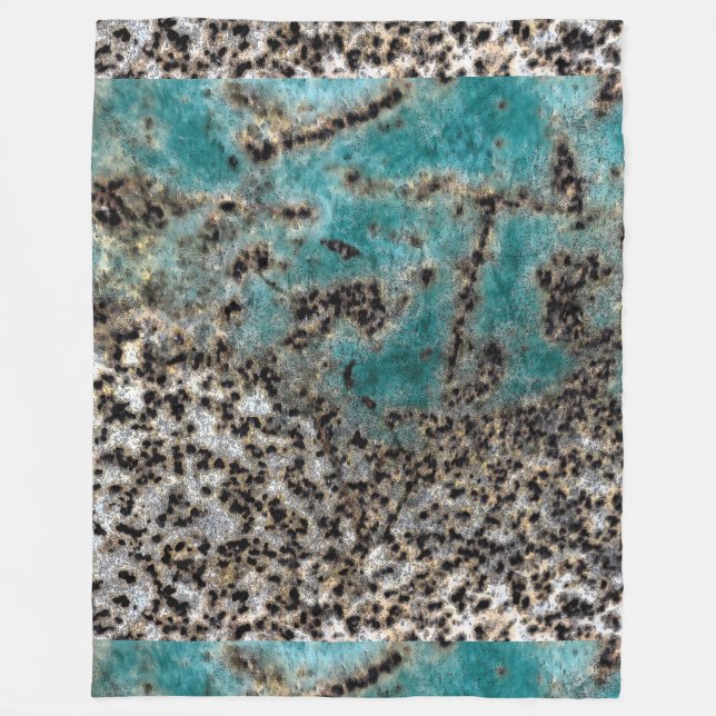 Couverture Polaire Conception de la rouille Turquoise antique (Devant)