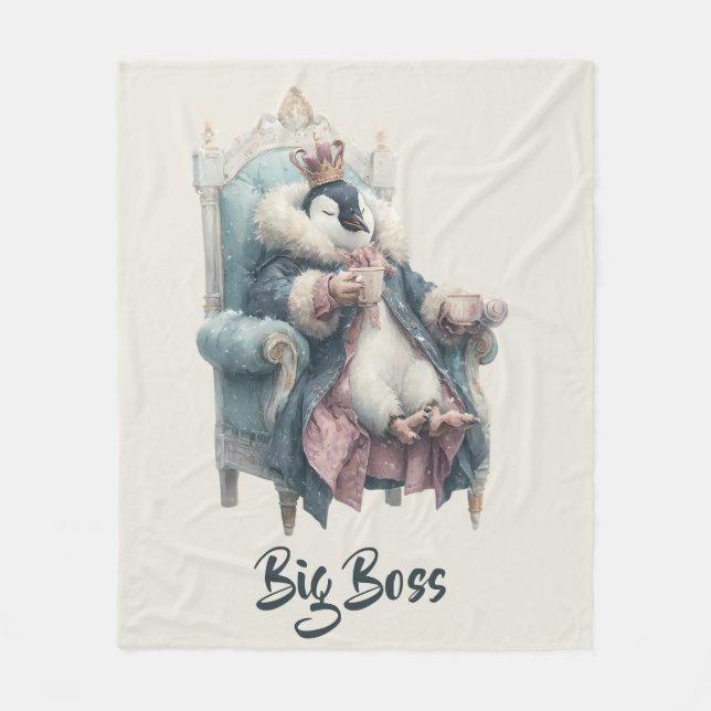 Couverture Polaire Conception de manchot Big Boss Winter (Devant)
