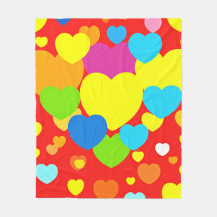 Couverture Polaire Conception de motif de coeurs