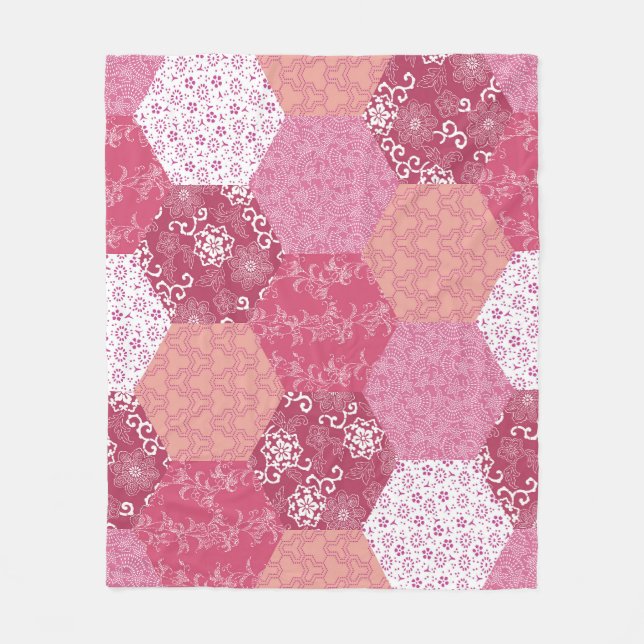 Couverture Polaire Conception de Motif de Patchwork de style japonais (Devant)
