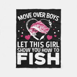 Couverture Polaire Conception de pêche drôle pour filles femmes pêche