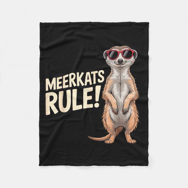 Couverture Polaire Conception de suricate pour hommes femmes enfants  (Devant)