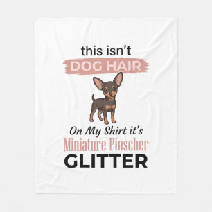 Couverture Polaire Conception de T-shirt de chien drôle à paillettes