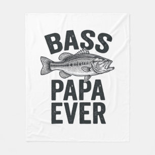 Couverture Polaire Conception de T-shirt Papa de pêche vintage Bass P