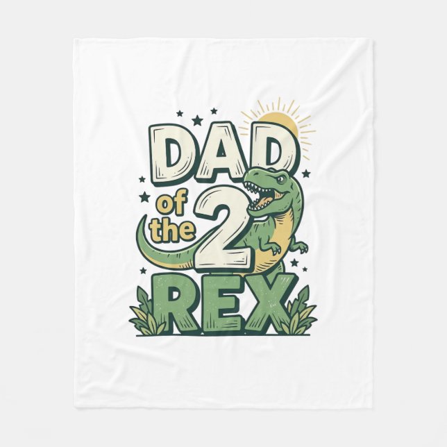 Couverture Polaire Conception de t-shirt pour papa du dinosaure Rex 2 (Devant)
