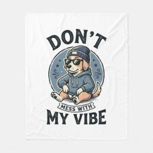 Couverture Polaire Conception de T-Shirt Vector Vintage Vibe de Chien
