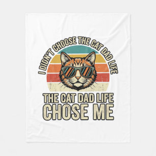 Couverture Polaire Conception de T-Shirt Vintage Cat Dad Life Chose M