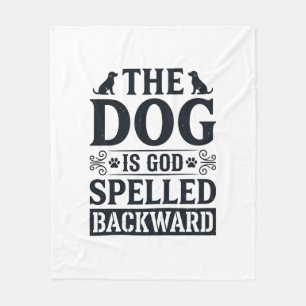 Couverture Polaire Conception de t-shirt vintage Dog Is God écrit à l