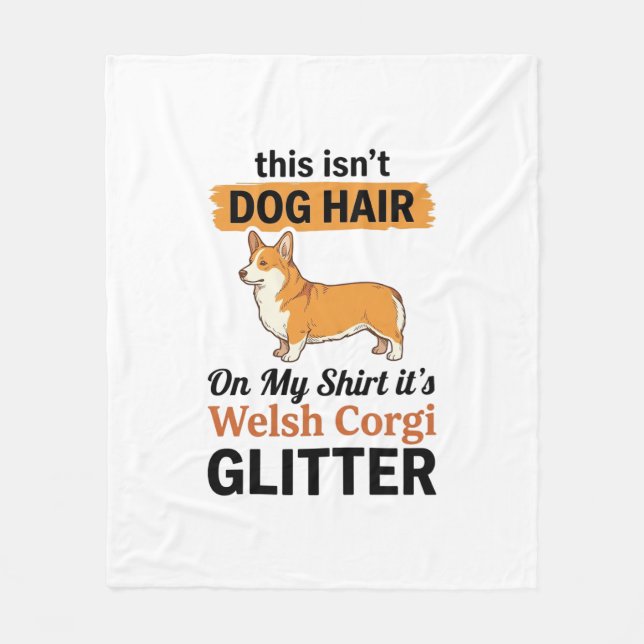 Couverture Polaire Conception de T-Shirt Welsh Corgi Glitter Funny Do (Devant)