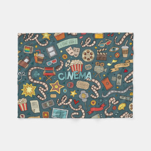 Couverture Polaire Conception de théâtre de cinéma de fan de ciné