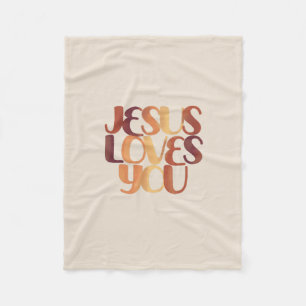 Couverture Polaire Conception de typographie chrétienne Jésus aime