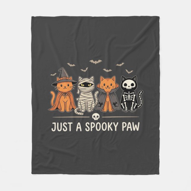 Couverture Polaire Conception de vecteur de costume de chat Halloween (Devant)