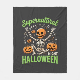 Couverture Polaire Conception de vecteur de squelette d'Halloween sur