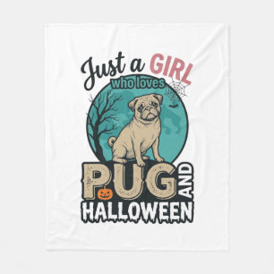 Couverture Polaire Conception de vecteur vintage de fille de Hallowee