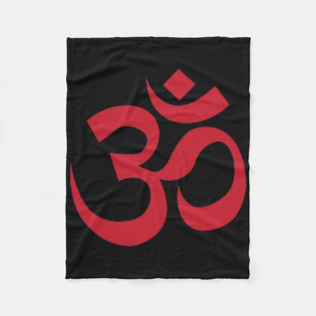Couverture Polaire Conception de yoga et de méditation avec le symbol (Devant)