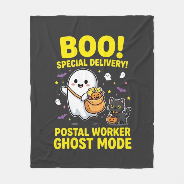 Couverture Polaire Conception d'Halloween pour les travailleurs posta (Devant)