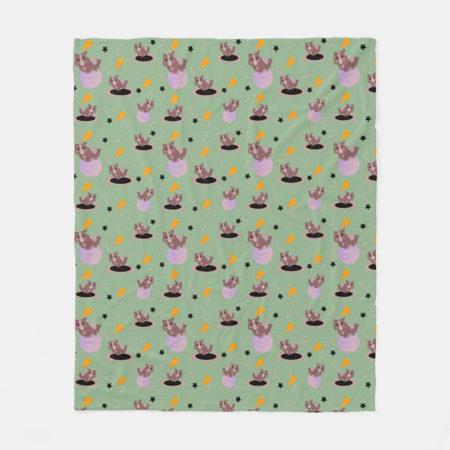 Couverture Polaire Conception drôle de fitness pour cochons d'Inde (Devant)