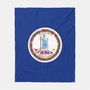 Couverture Polaire Conception du drapeau de l'État de Virginie