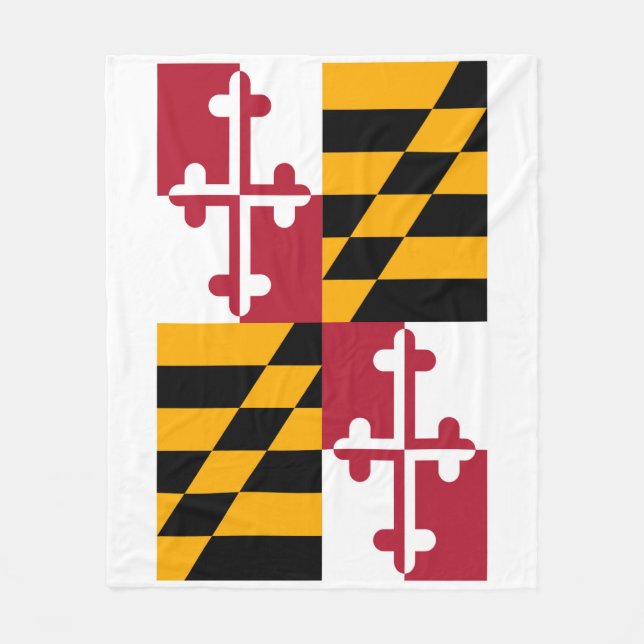 Couverture Polaire Conception du drapeau de l'État du Maryland (Devant)