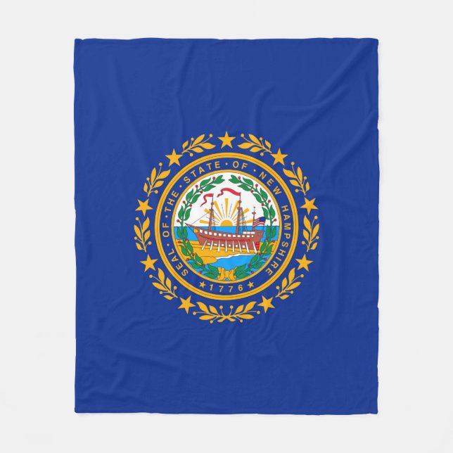 Couverture Polaire Conception du drapeau d'état du New Hampshire (Devant)
