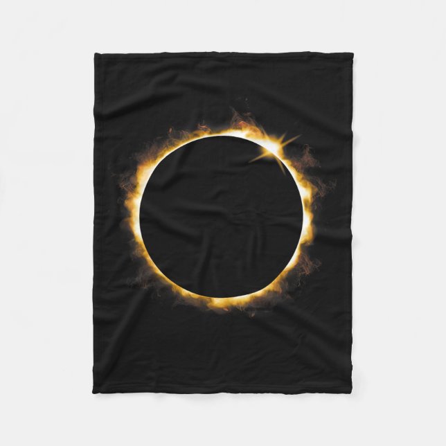 Couverture Polaire Conception Éclipse Solaire 21 août 2017 (Devant)