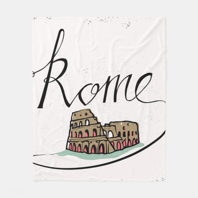 Couverture Polaire Conception en lettres de main de Rome (Devant)