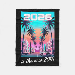 Couverture Polaire Conception esthétique de voiture rétro synthwave 2