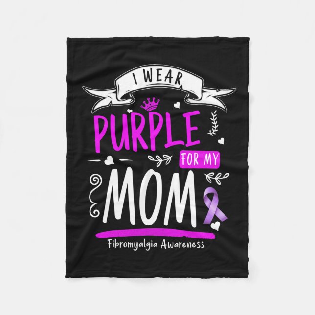 Couverture Polaire Conception Fibro Je Porte Violet Pour Maman (Devant)