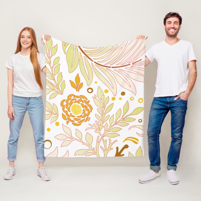 Couverture Polaire Conception Florale 19 (En situation)