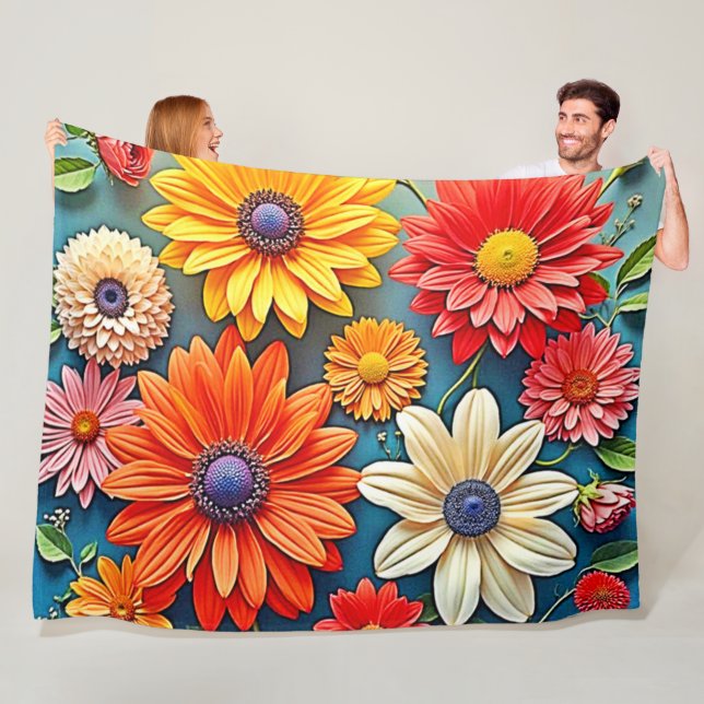 Couverture Polaire Conception florale dynamique de l'Imaginaire (En situation)
