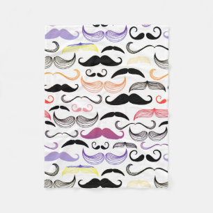 Couverture Polaire Conception géniale de moustache d'arc-en-ciel
