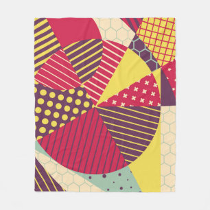Couverture Polaire Conception géométrique colorée Abstraite