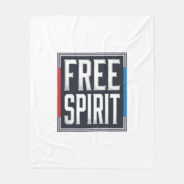 Couverture Polaire Conception Graphique Boîte Esprit Libre Patriotiqu (Devant)