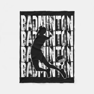 Couverture Polaire Conception Graphique Thème Amoureux de Badminton